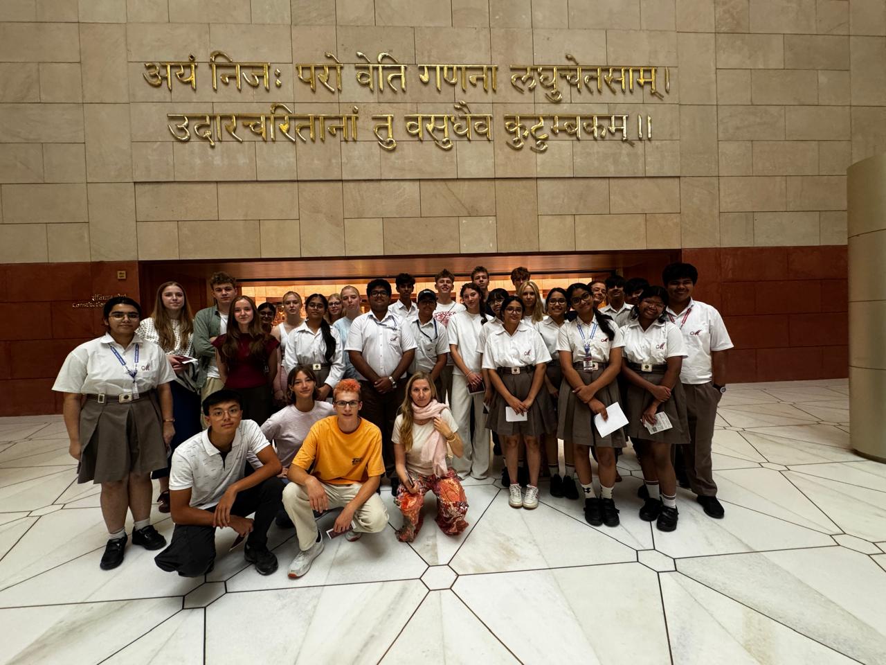 German Exchange Students Visit Parliament House, New Delhi